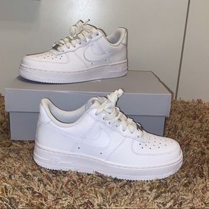 Classic All White Air Forces